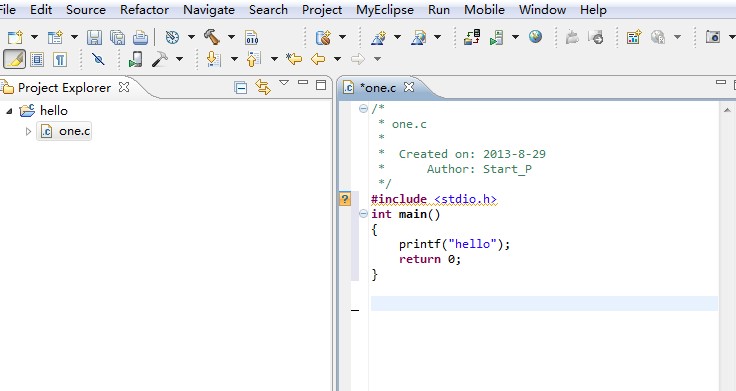 MyEclipse编写C语言出错有关问题