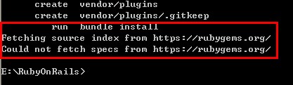 ½HelloWorldĿʱbundle install޷ִ.:could not fectch specs from.
