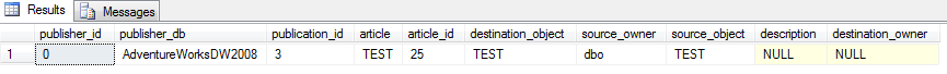 Error number: 20598 The row was not found at the Subscriber when applying the replicated command