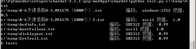 python3上的编码检测——chardet