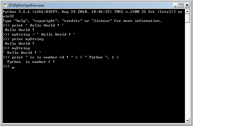 PythonԵĵһ Hello World