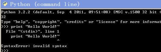 Python在windows上安装后简单测试有关问题
