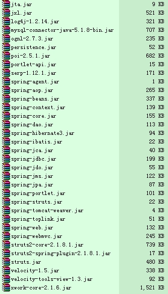 Struts2.1.8+ Hibernate3.2+Spring2.5 调整开发