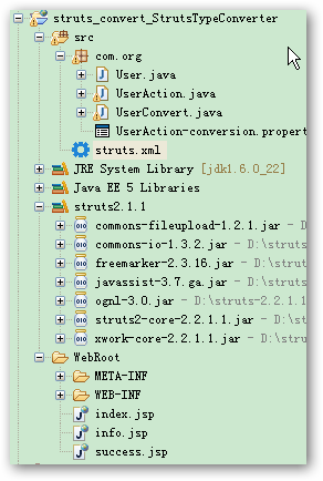 struts2自定义类型转换(二)基于StrutsTypeConverter