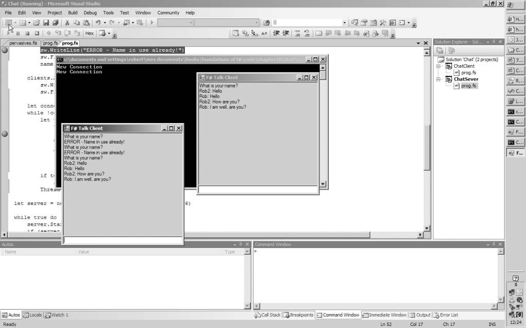 施用TCP/ IP套接字