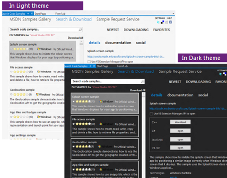 微软公布Visual Studio 2012 示例代码浏览器