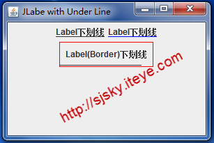 swing中Label添加上划线几种方法(含完美版本)