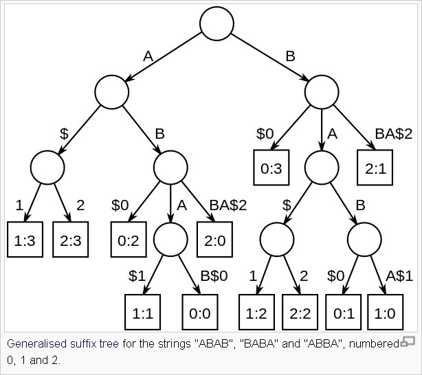 Generalised suffix tree취
