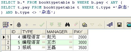 oracle简略学习总结(四)——高级查询