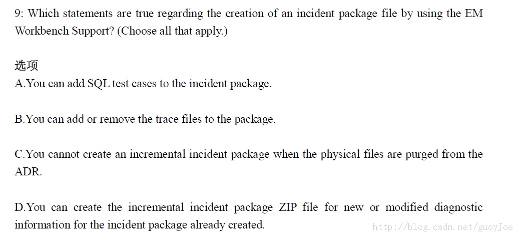 [ÿһ]  11gOCP 1z0-052 :2013-09-15  Enterprise Manager  Support  Workbench.B9