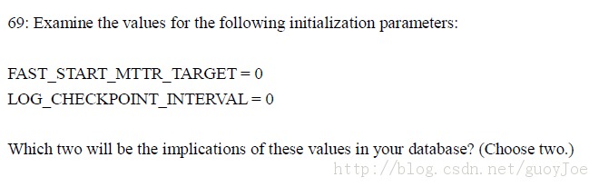11gOCP 1z0-052 :2013-09-13 FAST_START_MTTR_TARGET.A69