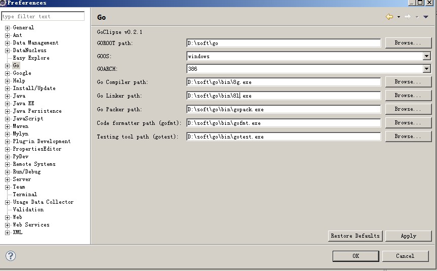 windows 装配Go 环境 搭建Mysql数据库连接