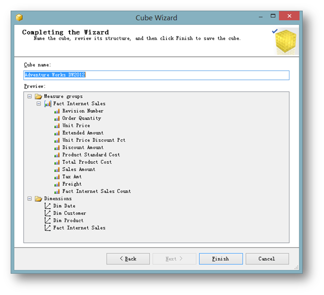 运用分析服务多维模式建立简单的分析模型
