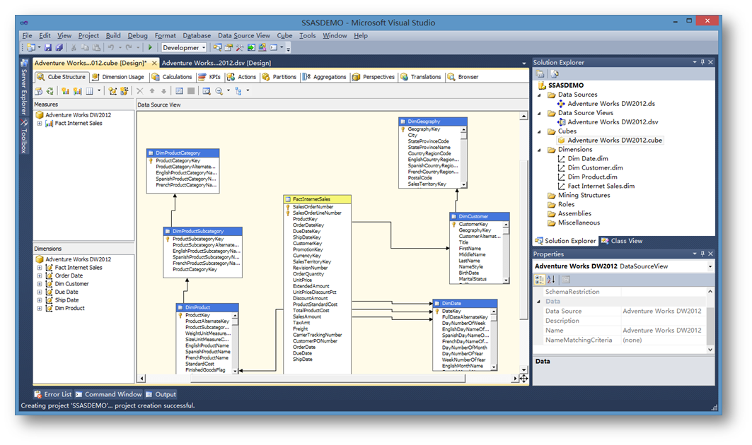 运用分析服务多维模式建立简单的分析模型