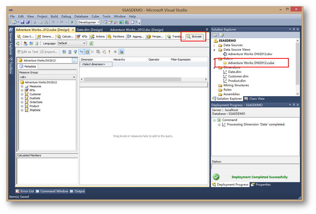 运用分析服务多维模式建立简单的分析模型