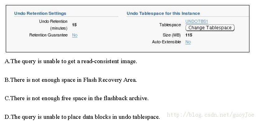 [ÿһ]  11gOCP 1z0-052 :2013-09-28  ORA-01555: snapshot too old.C52