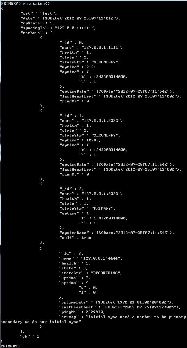 【转】Mongodb抄本集的维护