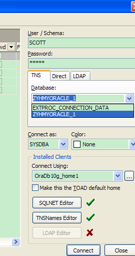 利用Toad治理本地数据库