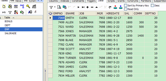 利用Toad治理本地数据库