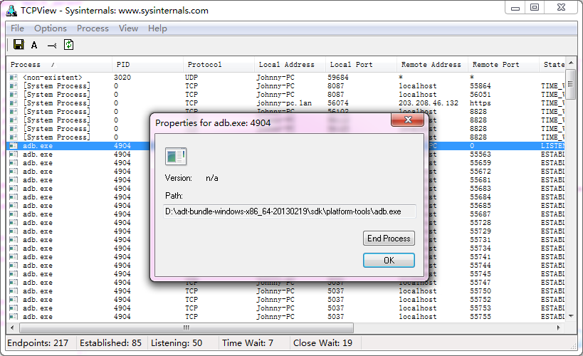 解决Android开发中的ADB Server didn't ACK / adb server is out of date的有关问题