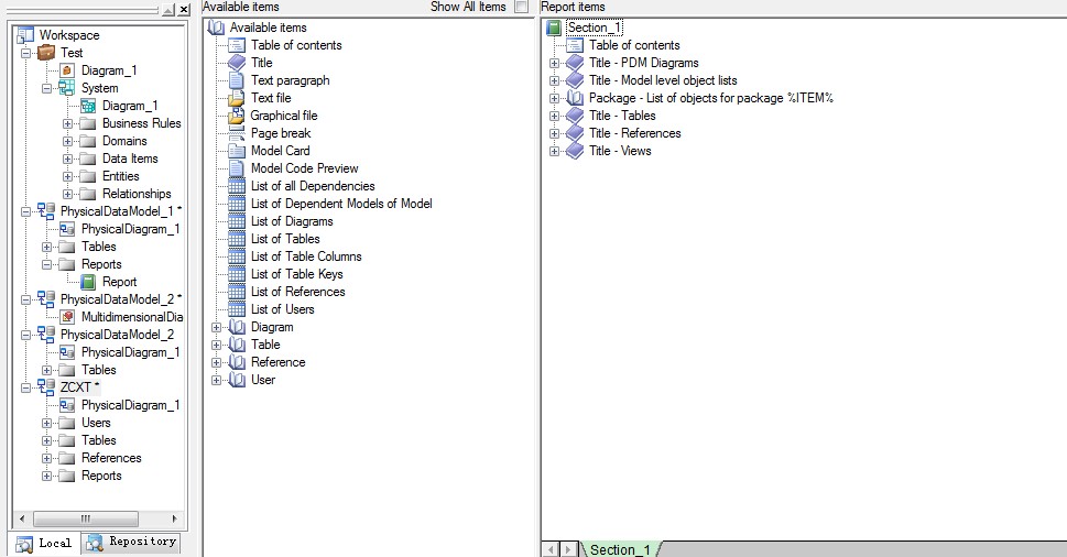 PowerDesigner 15.1生成数据库表格文件