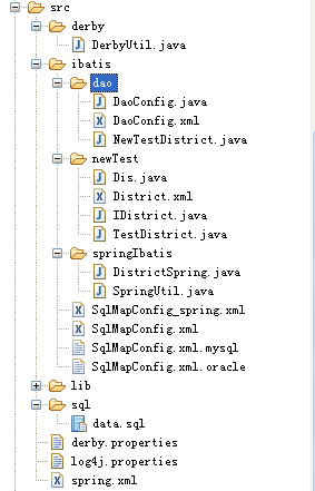 小结:ibatis对derby数据库操作,以及与spring的集成(ibatis's hello world)