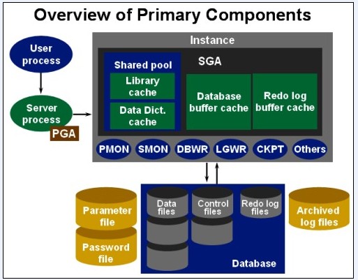 Oracle体系结构:内存储器结构和进程结构