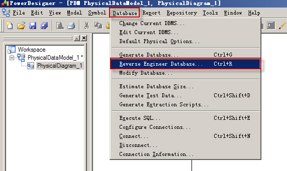 mysql数据库导入到powerdisgner建模中(二)