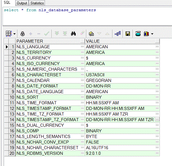 oracle 服务器跟客户端字符集的查看和修改