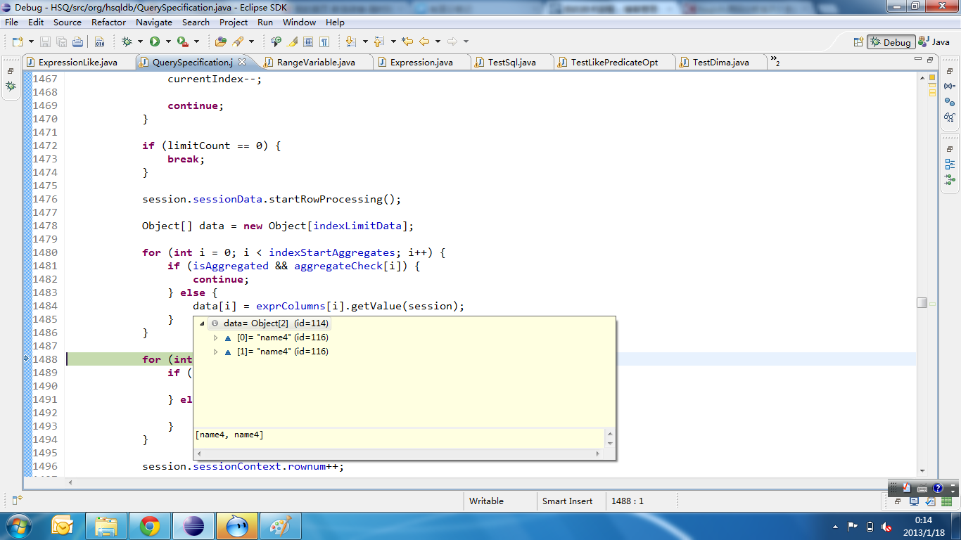 hsqldb源码分析系列四 查询引擎之查询操作