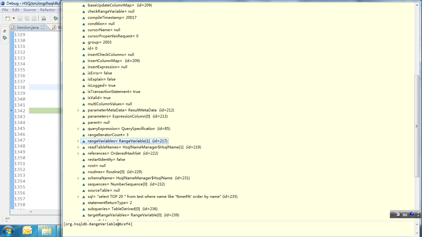 hsqldb源码分析系列四 查询引擎之查询操作