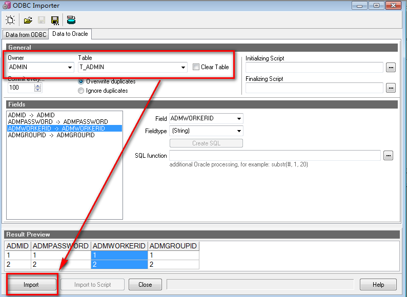 经过PL/SQL导入excel文件