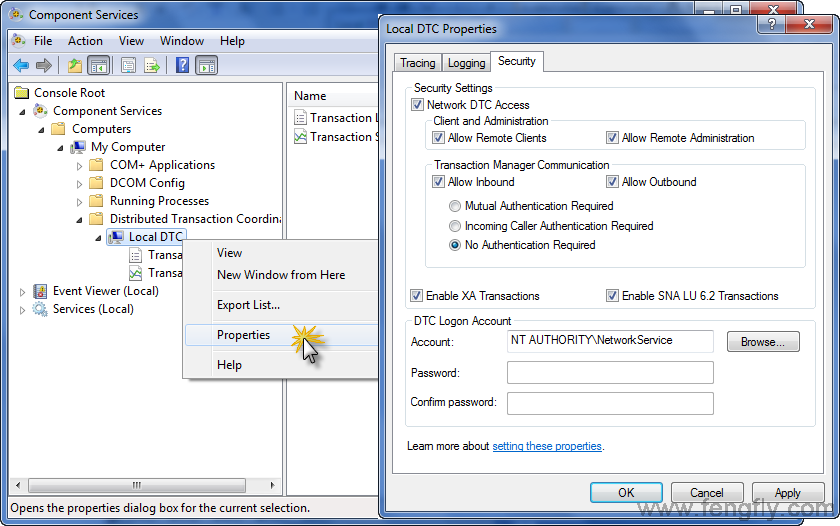 SQL Server 2005数据同步技术-MSDTC配备