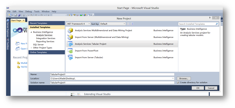 应用SQL Server Analysis Services Tabular Model建立分析模型