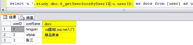 分别使用函数及游标实现SQL多行转一列 - 爱许彩的一切 - 爱 ASP.NET 2.0 运用函数及游标实现SQL多行转一列