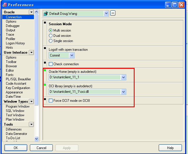 Oracle instantclient & Plsql Develop配备 及 乱码解决