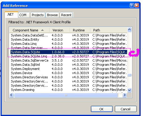 用 C# 访问 SQLite 入门(一)