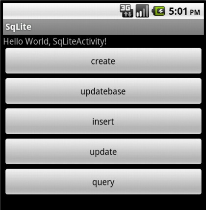 Android SQLite���Բ���ʾ��