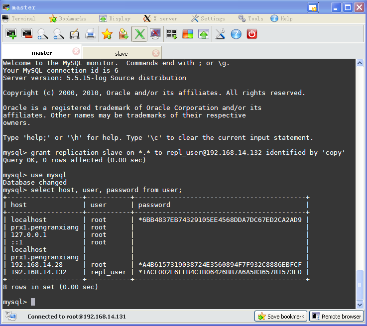 Mysql 主从复制,读写分开