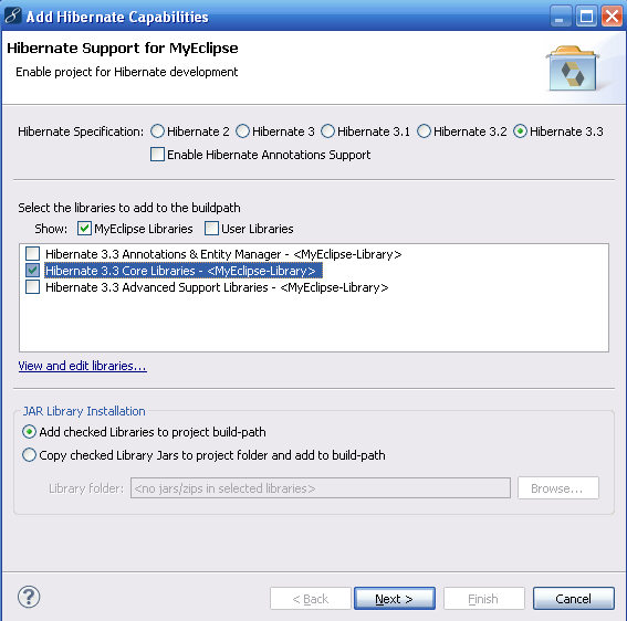 利用MyEclipse高速进行基于xml配置和注解方式的hibernate开发(转)