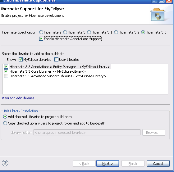 利用MyEclipse高速进行基于xml配置和注解方式的hibernate开发(转)