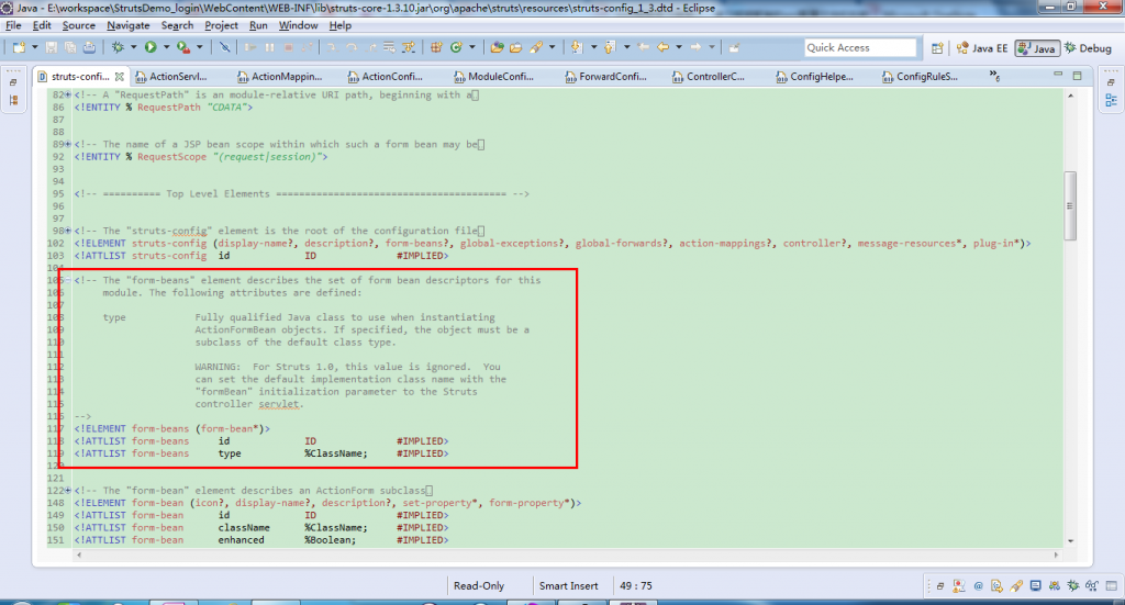SSH框架学习语录2:关注框架都有的xml配置文件和反射