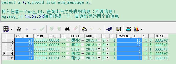 oracle单表联系关系查询