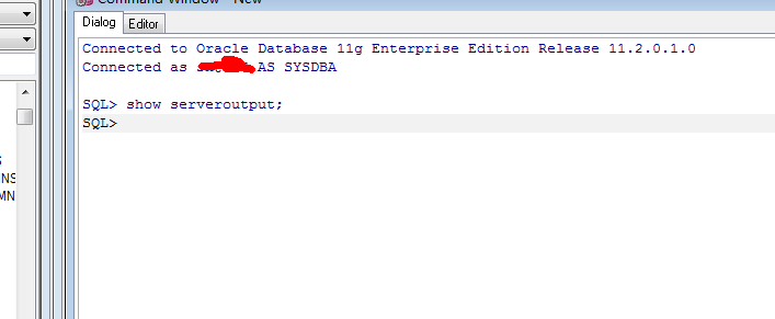 pl sql 中 show serveroutput 没有反应 ？解决方案