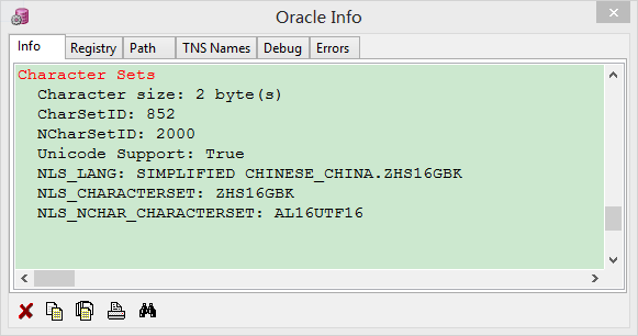Oracle 11g展示中文为？
