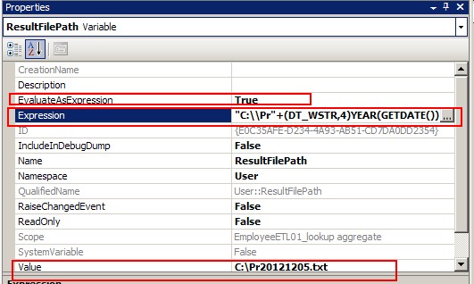SSIS �ļ�ϵͳ�������ļ�������ʹ�ñ���ָ��Ŀ���ļ���ʾ��·�����зǷ��ַ����������