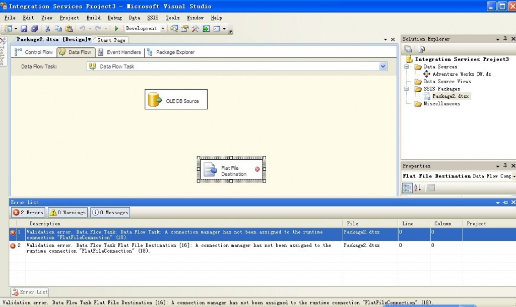 ssis数据迁移时报错:Validation error