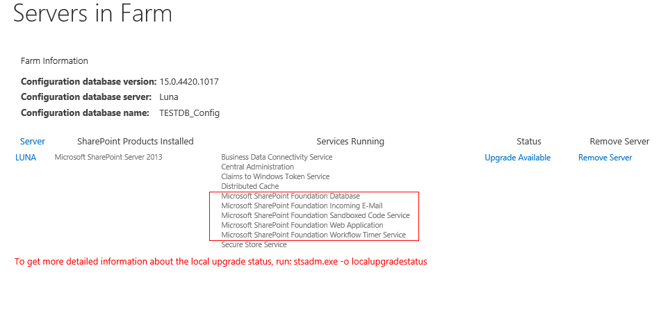 SharePoint 2013 server services runningй