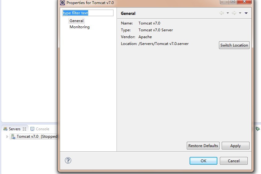 win7+eclipse-jee-juno-win32+apache-tomcat-7.0.32 环境筹建