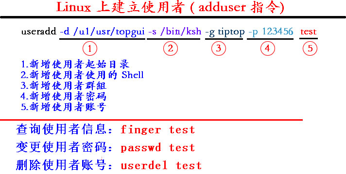 Linux 下建立使用者(useradd指令)